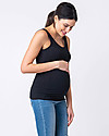 Seraphine Laina, Maternity and Nursing Bamboo Vest, Black - Super-soft! Tank Tops