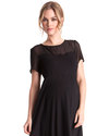 Seraphine Lucille Sheer Shoulder Maternity Dress - Black Dresses_