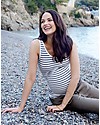 Seraphine Luna, Maternity and Nursing Top, Striped Blue - Bamboo! Tank Tops