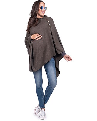 Seraphine Madison - Brown Nursing Shawl - Bamboo + Wool (cozy, comfortable and multifunctional) Scarves And Shawls