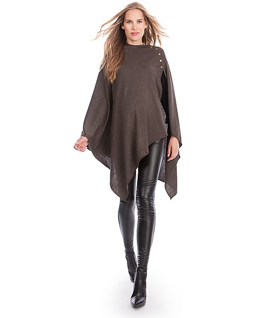 Seraphine Madison - Brown Nursing Shawl - Bamboo + Wool (cozy, comfortable and multifunctional) Scarves