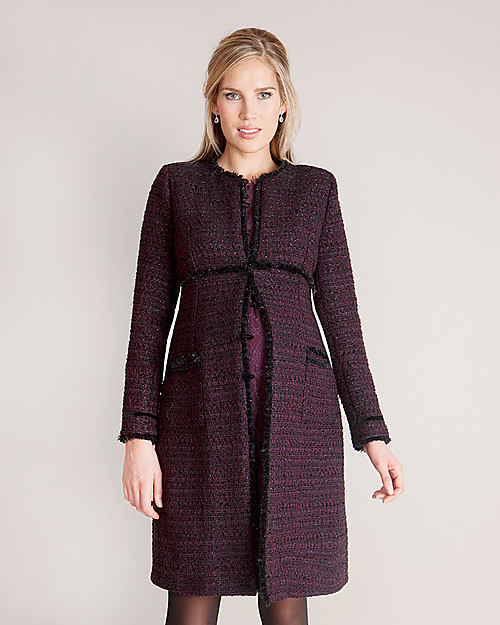 Seraphine Marina Maternity Coat in elegant Bouclé - Purple (chosen by Kate Middleton) Coats