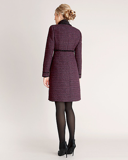 Seraphine Marina Maternity Coat in elegant Bouclé - Purple (chosen by Kate Middleton) Coats