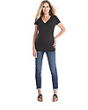 Seraphine Marney, Maternity and Nursing Mock Wrap Top, Black T-shirts
