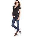 Seraphine Marney, Maternity and Nursing Mock Wrap Top, Black T-shirts