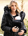 Seraphine Maternity and Baby Carrying Long Eco Down Coat 3 in 1 Rocky - Black Down Jacket