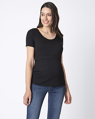 Seraphine Maternity and Nursing Bamboo T-Shirt -Twin Pack Black and White T-shirts