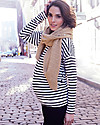 Seraphine Maternity and Nursing Caleb Cable Knit Shawl - Camel Scarves