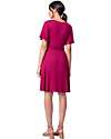Seraphine Maternity and Nursing Flounce Sleeve A-line Dress Rivera - Raspberry - Viscose Dresses_