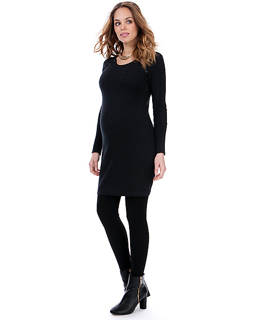 Seraphine Maternity and Nursing Rita Knitted Dress - black Dresses_