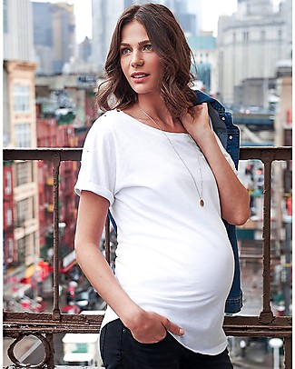Seraphine Maternity and Nursing Rocco T-Shirt - White - 100% Cotton T-Shirts And Vests