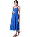 Seraphine Maternity and Nursing Strappy Lift Up Midi Dress - Lotte - Cobalt - Viscose Dresses_