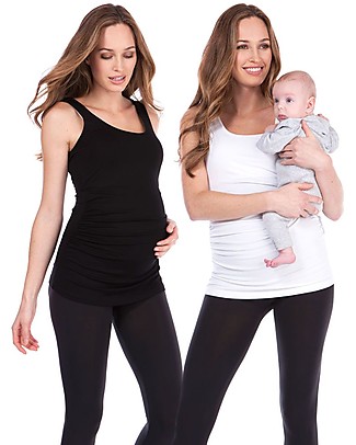 Seraphine Maternity and Nursing Tops -Twin Pack Black and White T-Shirts And Vests