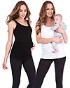 Seraphine Maternity and Nursing Tops -Twin Pack Black and White Vests