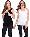 Seraphine Maternity and Nursing Tops -Twin Pack Black and White Vests