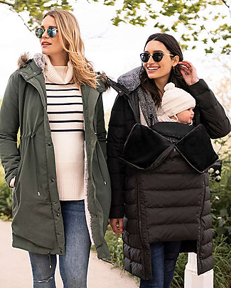 Seraphine Maternity + Baby Carrying Down Coat 3 in 1 Anna, Black Coats