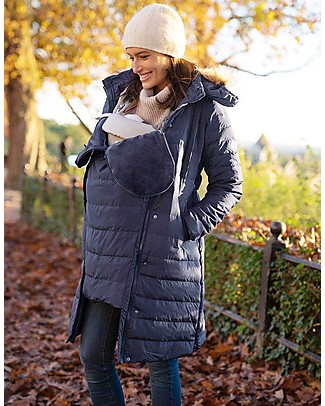 Seraphine Maternity + Baby Carrying Down Coat 3 in 1 Elle, Navy Coats