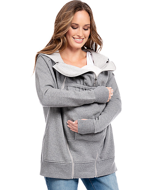 Seraphine Maternity + Baby carrying Jumper 3-In-1 Connor with Active Hoodie, Charcoal Sweatshirts