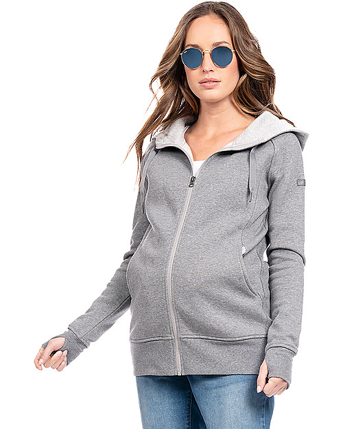 Seraphine Maternity + Baby carrying Jumper 3-In-1 Connor with Active Hoodie, Charcoal Sweatshirts