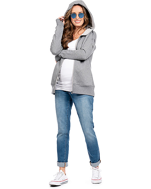 Seraphine Maternity + Baby carrying Jumper 3-In-1 Connor with Active Hoodie, Charcoal Sweatshirts