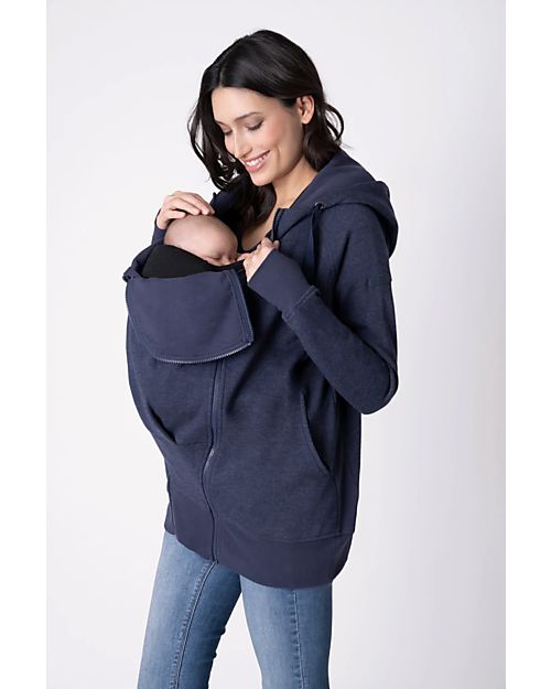 Seraphine Maternity + Baby carrying Jumper 3-In-1 Connor with Active Hoodie - Navy Sweatshirts