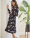 Seraphine Maternity Dress - Floral - Black - V-Neck - Viscose Dresses_