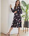 Seraphine Maternity Dress - Floral - Black - V-Neck - Viscose Dresses_