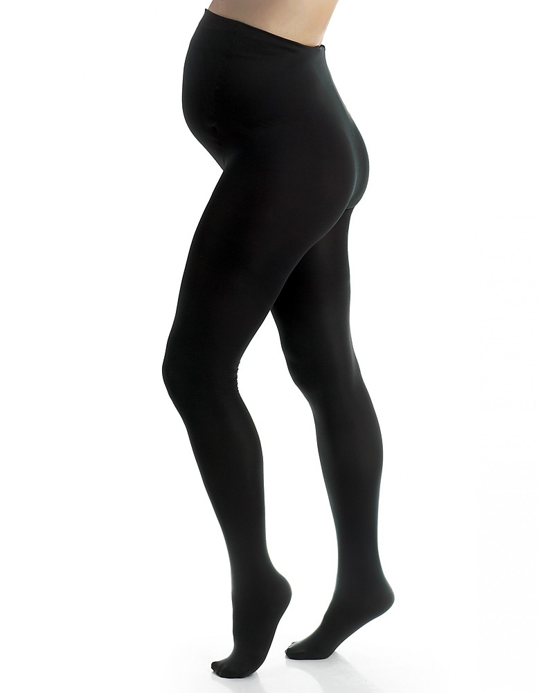 Seraphine Maternity Tights 100 Den (Extra Belly Support) - Black woman