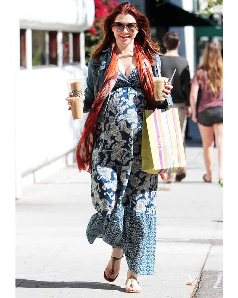 cotton maternity maxi dress