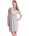 Seraphine Meadow, Lace Trim Maternity & Nursing Nightie - Grey Marl Pyjamas