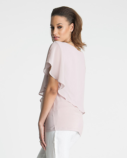 Seraphine Meredith, Chiffon Maternity and Nursing Top - Blush Pink T-shirts