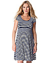 Seraphine Nicola, Cut Out Nautical Maternity Dress - White and Navy Dresses_