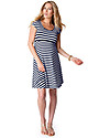 Seraphine Nicola, Cut Out Nautical Maternity Dress - White and Navy Dresses_