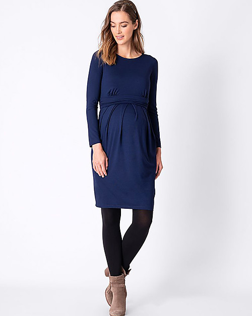 Seraphine Nursing and Maternity Dress with Long Sleeves Peachey - Cobalt Dresses_