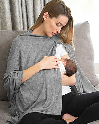 Seraphine Nursing Madison Shawl - Grey - Bamboo Scarves And Shawls