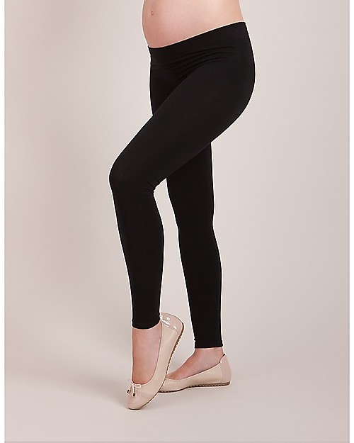 Seraphine Outlet Tammy Under-Bump Bamboo Maternity Leggings New Model! - Black (for an active lifestyle!) - Showroom Sample - Size M Leggings