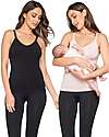 Seraphine Pack Tali - Seamless Nursing Vest - Black and Blush Vests