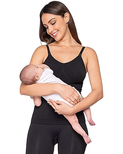 Seraphine Pack Tali - Seamless Nursing Vest - Black and Blush Vests