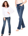 Seraphine Paula Maternity Jeans - boot cut with low waistline - classic faded blue Jeans