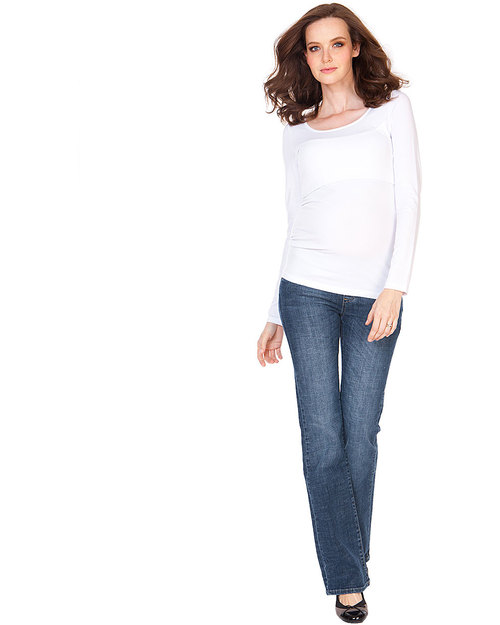 Seraphine Paula Maternity Jeans - boot cut with low waistline - classic faded blue Jeans