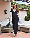 Seraphine Percy Tie Back Detail Maternity Maxi Dress - Black Dresses_