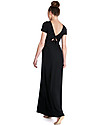 Seraphine Percy Tie Back Detail Maternity Maxi Dress - Black Dresses_