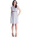 Seraphine Presley, Maternity and Nursing Dress, Light Blue/White Stripes - 100% cotton Dresses_