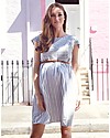 Seraphine Presley, Maternity and Nursing Dress, Light Blue/White Stripes - 100% cotton Dresses_