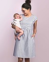 Seraphine Presley, Maternity and Nursing Dress, Light Blue/White Stripes - 100% cotton Dresses_