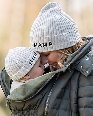 Seraphine Remi Mama Mini Cable Knit Hat - Grey - for Both Mum and Baby! Winter Hats