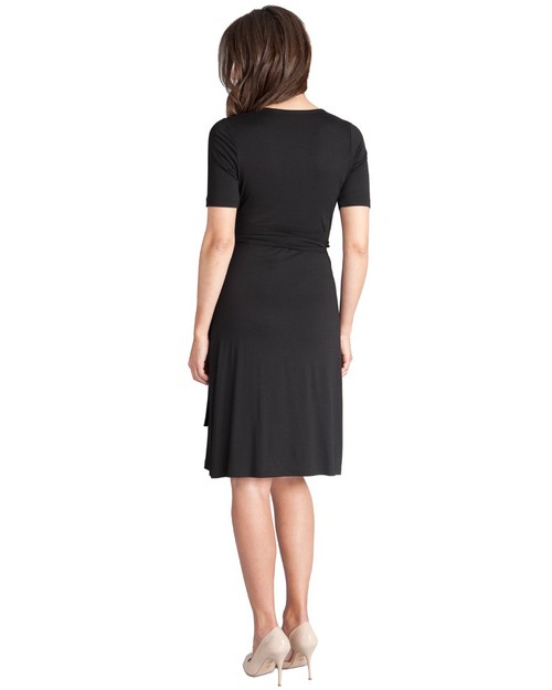 Seraphine Renee Maternity / Nursing Wrap Dress in Black! Dresses_