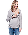 Seraphine Roll Neck Eda Maternity and Nursing Sweater - Grey Jumpers