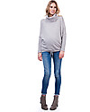 Seraphine Roll Neck Eda Maternity and Nursing Sweater - Grey Jumpers