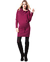 Seraphine Roll Neck Maternity and Nursing Tunic Hudson, Berry - Cashmere blend Dresses_